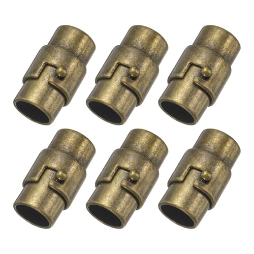 sourcing map 6 Stück Magnetverschlüsse, 0,7 cm Lederschnur-Endkappen, magnetische Armbandverschlüsse und Verschlüsse für Schmuckherstellung, DIY-Armbandverschlüsse, Bronze sourcing map 6 Stück Magnetverschlüsse, 0,7 cm Lederschnur-Endkappen, magnetische Armbandverschlüsse und Verschlüsse für Schmuckherstellung, DIY-Armbandverschlüsse, Bronze von sourcing map