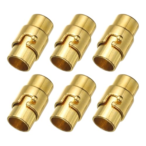 sourcing map 6 Stück Magnetverschlüsse, 0,7 cm Lederschnur-Endkappen, magnetische Armbandverschlüsse und Verschlüsse für Schmuckherstellung, DIY-Armbandverschlüsse, goldfarben sourcing map 6 Stück Magnetverschlüsse, 0,7 cm Lederschnur-Endkappen, magnetische Armbandverschlüsse und Verschlüsse für Schmuckherstellung, DIY-Armbandverschlüsse, goldfarben von sourcing map