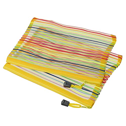sourcing map 6 Stück Mesh Reißverschlusstaschen A5 Bunte Federmäppchen Dokumentenmappe Aufbewahrung Organizer für Bürobedarf Reisezubehör Gelb sourcing map 6 Stück Mesh Reißverschlusstaschen A5 Bunte Federmäppchen Dokumentenmappe Aufbewahrung Organizer für Bürobedarf Reisezubehör Gelb von sourcing map