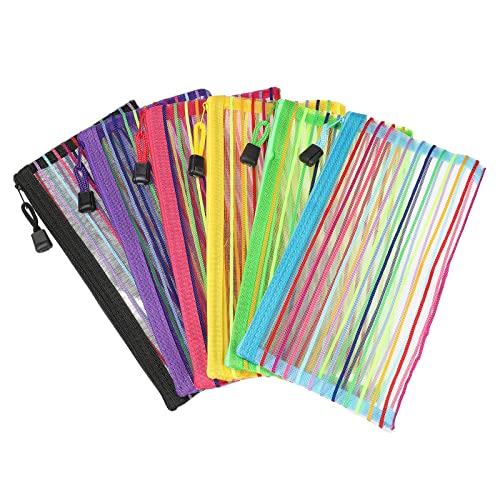 sourcing map 6 Stück Mesh Reißverschlusstaschen B6 Bunte Federmäppchen, Dokumentenmappen Aufbewahrung Organizer für Bürobedarf Reisezubehör Mehrfarbig sourcing map 6 Stück Mesh Reißverschlusstaschen B6 Bunte Federmäppchen, Dokumentenmappen Aufbewahrung Organizer für Bürobedarf Reisezubehör Mehrfarbig von sourcing map
