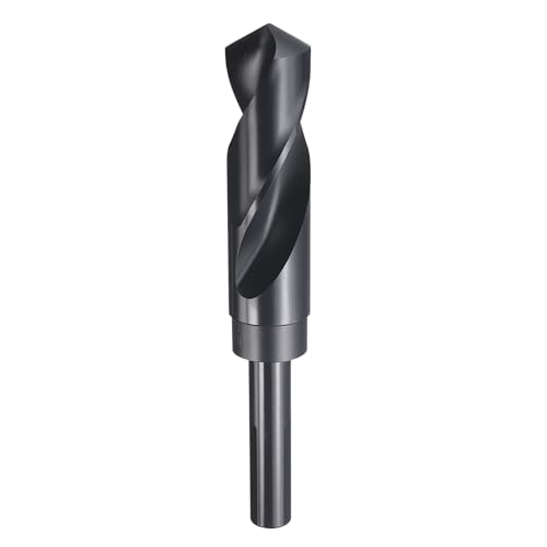 sourcing map 61/64 Zoll Bohrer, 1,27 cm, reduzierter Schaft, 3-flach, 4241, Hochgeschwindigkeitsstahl, Nitrieren, schwarz, 118°-Standardspitze für Kunststoff, Holz, Kupfer, Aluminium, Eisen sourcing map 61/64 Zoll Bohrer, 1,27 cm, reduzierter Schaft, 3-flach, 4241, Hochgeschwindigkeitsstahl, Nitrieren, schwarz, 118°-Standardspitze für Kunststoff, Holz, Kupfer, Aluminium, Eisen von sourcing map