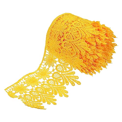 sourcing map 7,6 cm breit, 4,5 m Spitzenband, Blumenmuster, gelb, bestickt, Spitzenbesatz zum Nähen und Basteln, Geschenkverpackungen, Hochzeitsdekoration sourcing map 7,6 cm breit, 4,5 m Spitzenband, Blumenmuster, gelb, bestickt, Spitzenbesatz zum Nähen und Basteln, Geschenkverpackungen, Hochzeitsdekoration von sourcing map