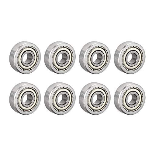 sourcing map 8 Stück 604ZZ Kugellager Doppelschild 4mmx12mmx4mm Kohlenstoffstahl Z1 von sourcing map