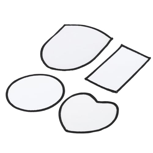 sourcing map 8 Stück Sublimations-Patch Leer, Stoff-Bügel-Patch zum Aufbügeln für DIY-Bastelarbeiten, Mützen, Kleidung, Schuhe, Taschen, Uniformen, Weiß von sourcing map