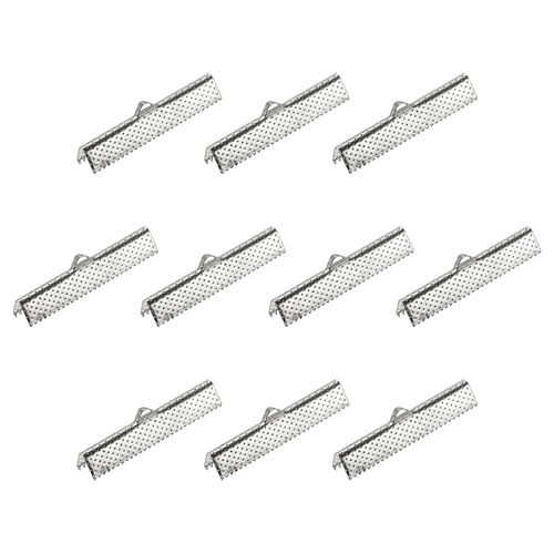 sourcing map 80 Stück Band Crimp Klemmende 35mm Lesezeichen Klemmkabelende Verschlüsse für DIY Basteln Silber Weiß sourcing map 80 Stück Band Crimp Klemmende 35mm Lesezeichen Klemmkabelende Verschlüsse für DIY Basteln Silber Weiß von sourcing map