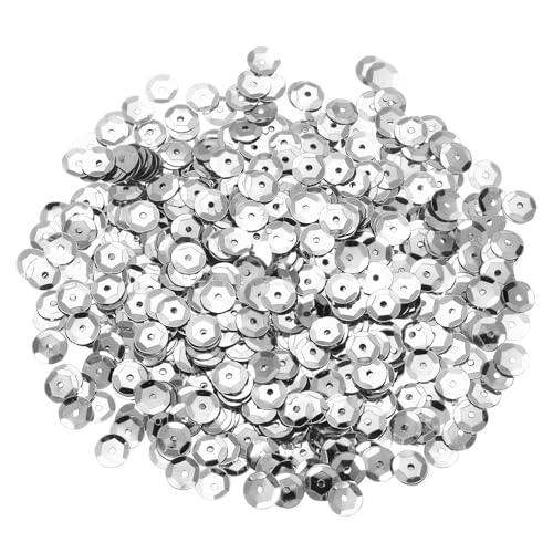 sourcing map 800 Stück lose Pailletten, 8 mm, runde lose Pailletten, schillernde Pailletten, Regenbogen-Großpackung mit Löchern, 20 g, zum Nähen, Sticken, Kleidung, DIY, Basteln, Dekorationen von sourcing map