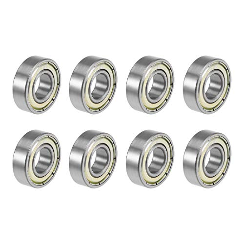 sourcing map 8Stk. 699ZZ Rillenkugellager Z2 doppelt geschirmt Kohlenstoffstahl 9mm X 20mm X 6mm von sourcing map