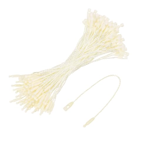 sourcing map Baumwoll-Anhänger, Schnur, Schnappverschluss, Kunststoffanhänger, 11,9 cm, Beige, 100 Stück von sourcing map