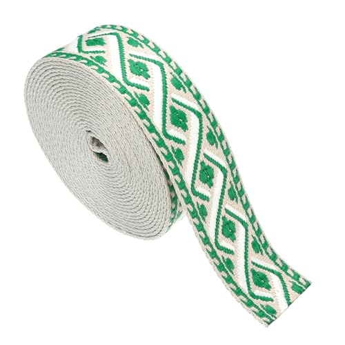 sourcing map Baumwoll-Gurtband, 38 mm, Jacquard-Gurtband, Stickerei, Polyester-Gurtband, Geldbörsenriemen, Gürtel für Geldbörse, Tasche, Handwerk, Kleidung, Creme-Dunkelgrün sourcing map Baumwoll-Gurtband, 38 mm, Jacquard-Gurtband, Stickerei, Polyester-Gurtband, Geldbörsenriemen, Gürtel für Geldbörse, Tasche, Handwerk, Kleidung, Creme-Dunkelgrün von sourcing map