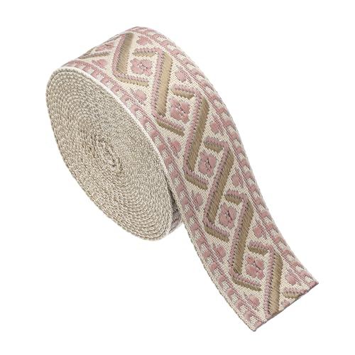 sourcing map Baumwoll-Gurtband, 38 mm, Jacquard-Gurtband, Stickerei, Polyester-Gurtband, Geldbörsenriemen, Gürtel für Geldbörse, Tasche, Handwerk, Kleidung, Creme-Hellrosa sourcing map Baumwoll-Gurtband, 38 mm, Jacquard-Gurtband, Stickerei, Polyester-Gurtband, Geldbörsenriemen, Gürtel für Geldbörse, Tasche, Handwerk, Kleidung, Creme-Hellrosa von sourcing map