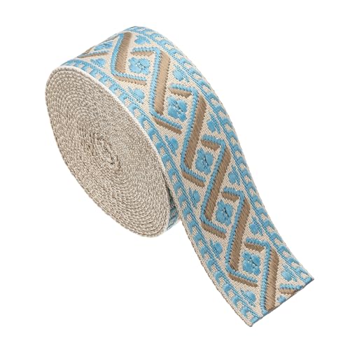 sourcing map Baumwoll-Gurtband, 38 mm, Jacquard-Gurtband, Stickerei, Polyester-Gurtband, Geldbörsenriemen, Gürtel für Geldbörse, Tasche, Handwerk, Kleidung, Creme-Himmelblau sourcing map Baumwoll-Gurtband, 38 mm, Jacquard-Gurtband, Stickerei, Polyester-Gurtband, Geldbörsenriemen, Gürtel für Geldbörse, Tasche, Handwerk, Kleidung, Creme-Himmelblau von sourcing map
