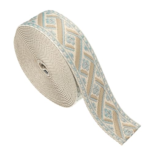 sourcing map Baumwoll-Gurtband, 38 mm, Jacquard-Gurtband, Stickerei, Polyester-Gurtband, Geldbörsenriemen, Gürtel für Geldbörse, Tasche, Handwerk, Kleidung, creme-hellblau sourcing map Baumwoll-Gurtband, 38 mm, Jacquard-Gurtband, Stickerei, Polyester-Gurtband, Geldbörsenriemen, Gürtel für Geldbörse, Tasche, Handwerk, Kleidung, creme-hellblau von sourcing map