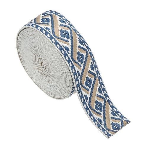sourcing map Baumwoll-Gurtband, 38 mm, Jacquard-Gurtband, Stickerei, Polyester-Gurtband, Geldbörsenriemen für Geldbörse, Tasche, Handwerk, Kleidung, Weiß-Blau sourcing map Baumwoll-Gurtband, 38 mm, Jacquard-Gurtband, Stickerei, Polyester-Gurtband, Geldbörsenriemen für Geldbörse, Tasche, Handwerk, Kleidung, Weiß-Blau von sourcing map