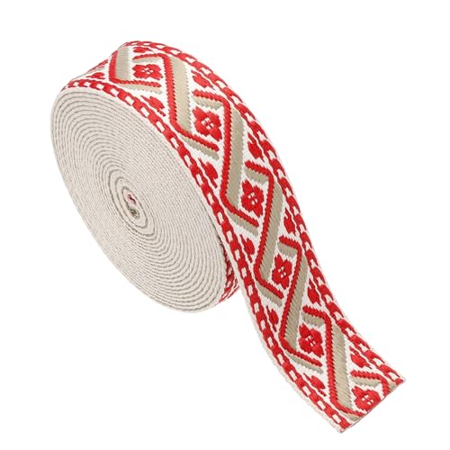 sourcing map Baumwoll-Gurtband, 38 mm, Jacquard-Gurtband, Stickerei, Polyester-Gurtband, Geldbörsenriemen für Geldbörse, Tasche, Handwerk, Kleidung, Weiß-Rot sourcing map Baumwoll-Gurtband, 38 mm, Jacquard-Gurtband, Stickerei, Polyester-Gurtband, Geldbörsenriemen für Geldbörse, Tasche, Handwerk, Kleidung, Weiß-Rot von sourcing map
