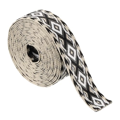 sourcing map Baumwoll-Gurtband, 4,5 m lang, Jacquard-Gurtband, Stickerei, Polyester-Gurtband, Geldbörsenriemen für Geldbörse, Tasche, Handwerk, Kleidung, Dunkelgrau-Weiß sourcing map Baumwoll-Gurtband, 4,5 m lang, Jacquard-Gurtband, Stickerei, Polyester-Gurtband, Geldbörsenriemen für Geldbörse, Tasche, Handwerk, Kleidung, Dunkelgrau-Weiß von sourcing map