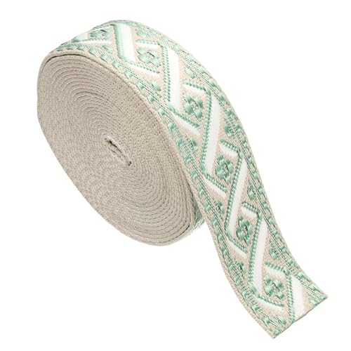 sourcing map Baumwoll-Gurtband, 50 mm, Jacquard-Gurtband, Stickerei, Polyester-Gurtband, Geldbörsenriemen, Gürtel für Geldbörse, Tasche, Handwerk, Kleidung, cremefarben, Seeblau sourcing map Baumwoll-Gurtband, 50 mm, Jacquard-Gurtband, Stickerei, Polyester-Gurtband, Geldbörsenriemen, Gürtel für Geldbörse, Tasche, Handwerk, Kleidung, cremefarben, Seeblau von sourcing map