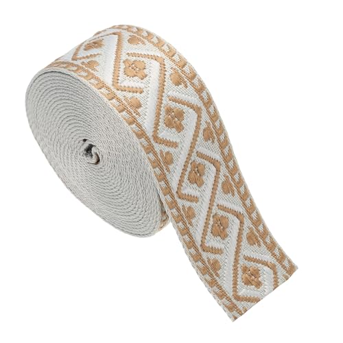 sourcing map Baumwoll-Gurtband, 50 mm, Jacquard-Gurtband, Stickerei, Polyester-Gurtband, Geldbörsenriemen für Geldbörse, Tasche, Handwerk, Kleidung, Cremebraun sourcing map Baumwoll-Gurtband, 50 mm, Jacquard-Gurtband, Stickerei, Polyester-Gurtband, Geldbörsenriemen für Geldbörse, Tasche, Handwerk, Kleidung, Cremebraun von sourcing map