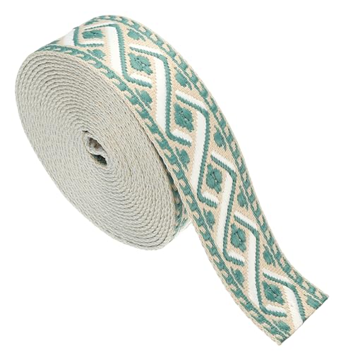 sourcing map Baumwoll-Gurtband, 50 mm, Jacquard-Gurtband, Stickerei, Polyester-Gurtband, Geldbörsenriemen für Geldbörse, Tasche, Handwerk, Kleidung, Khaki-Lakeblau sourcing map Baumwoll-Gurtband, 50 mm, Jacquard-Gurtband, Stickerei, Polyester-Gurtband, Geldbörsenriemen für Geldbörse, Tasche, Handwerk, Kleidung, Khaki-Lakeblau von sourcing map