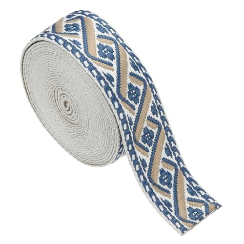 sourcing map Baumwoll-Gurtband, 50 mm, Jacquard-Gurtband, Stickerei, Polyester-Gurtband, Geldbörsenriemen für Geldbörse, Tasche, Handwerk, Kleidung, Weiß-Blau sourcing map Baumwoll-Gurtband, 50 mm, Jacquard-Gurtband, Stickerei, Polyester-Gurtband, Geldbörsenriemen für Geldbörse, Tasche, Handwerk, Kleidung, Weiß-Blau von sourcing map