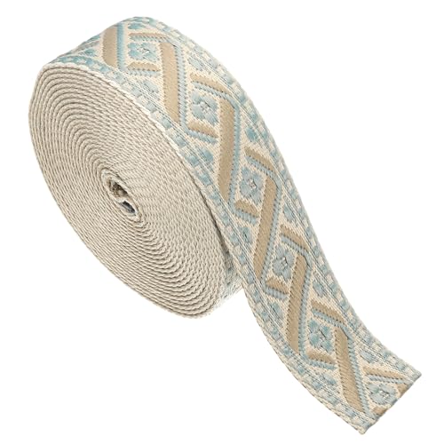 sourcing map Baumwoll-Gurtband, 50 mm, Jacquard-Gurtband, Stickerei, Polyester-Gurtband, Geldbörsenriemen für Geldbörse, Tasche, Handwerk, Kleidung, creme-hellblau sourcing map Baumwoll-Gurtband, 50 mm, Jacquard-Gurtband, Stickerei, Polyester-Gurtband, Geldbörsenriemen für Geldbörse, Tasche, Handwerk, Kleidung, creme-hellblau von sourcing map