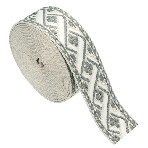 sourcing map Baumwoll-Gurtband, 50 mm, Jacquard-Gurtband, Stickerei, Polyester-Gurtband, Geldbörsenriemen für Geldbörse, Tasche, Handwerk, Kleidung, cremegrau sourcing map Baumwoll-Gurtband, 50 mm, Jacquard-Gurtband, Stickerei, Polyester-Gurtband, Geldbörsenriemen für Geldbörse, Tasche, Handwerk, Kleidung, cremegrau von sourcing map