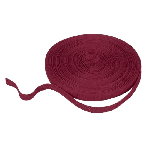 sourcing map Baumwoll-Twillband, 0,9 cm, 22,7 m, Fischgräten-Gurtband, Rolle, Schrägband, für Heimwerker, Basteln, Nähen, Geschenkverpackung, Dunkelrot sourcing map Baumwoll-Twillband, 0,9 cm, 22,7 m, Fischgräten-Gurtband, Rolle, Schrägband, für Heimwerker, Basteln, Nähen, Geschenkverpackung, Dunkelrot von sourcing map