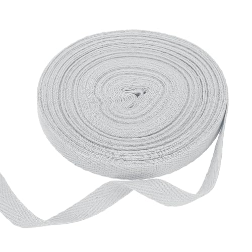 sourcing map Baumwoll-Twillband, 0,9 cm, 9,5 m, Fischgräten-Gurtband, Rolle, Schrägband für Bastelarbeiten, Nähen, Geschenkverpackungen, Hellgrau sourcing map Baumwoll-Twillband, 0,9 cm, 9,5 m, Fischgräten-Gurtband, Rolle, Schrägband für Bastelarbeiten, Nähen, Geschenkverpackungen, Hellgrau von sourcing map
