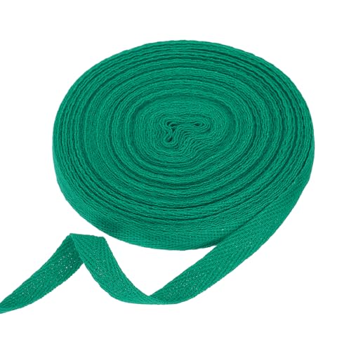 sourcing map Baumwoll-Twillband, 0,95 cm, 9,5 m, Fischgräten-Gurtband, Rolle, Schrägband für Heimwerker, Basteln, Nähen, Geschenkverpackung, Grasgrün von sourcing map