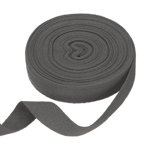 sourcing map Baumwoll-Twillband, 1,9 cm, 9,1 m, Fischgräten-Gurtband, Rolle, Schrägband für Bastelarbeiten, Nähen, Geschenkverpackungen, Dunkelgrau sourcing map Baumwoll-Twillband, 1,9 cm, 9,1 m, Fischgräten-Gurtband, Rolle, Schrägband für Bastelarbeiten, Nähen, Geschenkverpackungen, Dunkelgrau von sourcing map