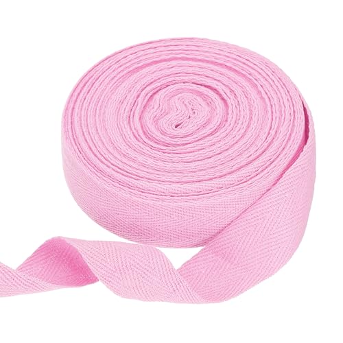 sourcing map Baumwoll-Twillband, 2,5 cm, 9,5 m, Fischgräten-Gurtband, Rolle, Schrägband, für Heimwerker, Basteln, Nähen, Geschenkverpackung, Hellrosa sourcing map Baumwoll-Twillband, 2,5 cm, 9,5 m, Fischgräten-Gurtband, Rolle, Schrägband, für Heimwerker, Basteln, Nähen, Geschenkverpackung, Hellrosa von sourcing map