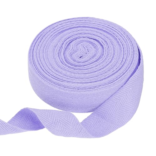 sourcing map Baumwoll-Twillband, 2,5 cm, 9,5 m, Fischgräten-Gurtband, Rolle, Schrägband, für Heimwerker, Basteln, Nähen, Geschenkverpackung, Hellviolett sourcing map Baumwoll-Twillband, 2,5 cm, 9,5 m, Fischgräten-Gurtband, Rolle, Schrägband, für Heimwerker, Basteln, Nähen, Geschenkverpackung, Hellviolett von sourcing map