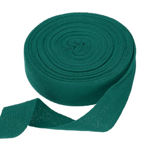 sourcing map Baumwoll-Twillband, 2,5 cm, 9,5 m, Fischgräten-Gurtband, Rolle, Schrägband für Heimwerker, Handwerk, Nähen, Geschenkverpackung, Dunkelgrün sourcing map Baumwoll-Twillband, 2,5 cm, 9,5 m, Fischgräten-Gurtband, Rolle, Schrägband für Heimwerker, Handwerk, Nähen, Geschenkverpackung, Dunkelgrün von sourcing map