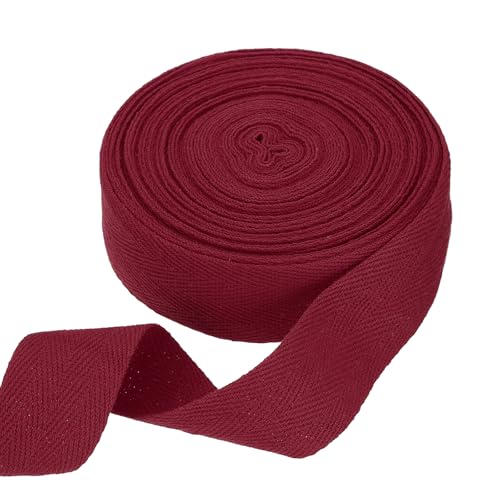 sourcing map Baumwoll-Twillband, 4,5 cm, 9,1 m, Fischgräten-Gurtband, Rolle, Schrägband, für Bastelarbeiten, Nähen, Geschenkverpackungen, Dunkelrot sourcing map Baumwoll-Twillband, 4,5 cm, 9,1 m, Fischgräten-Gurtband, Rolle, Schrägband, für Bastelarbeiten, Nähen, Geschenkverpackungen, Dunkelrot von sourcing map