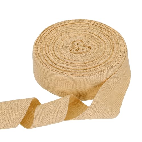 sourcing map Baumwoll-Twillband, 4,5 cm, 9,1 m, Fischgräten-Gurtband, Rolle, Schrägband, für Bastelarbeiten, Nähen, Geschenkverpackungen, Hellbraun sourcing map Baumwoll-Twillband, 4,5 cm, 9,1 m, Fischgräten-Gurtband, Rolle, Schrägband, für Bastelarbeiten, Nähen, Geschenkverpackungen, Hellbraun von sourcing map