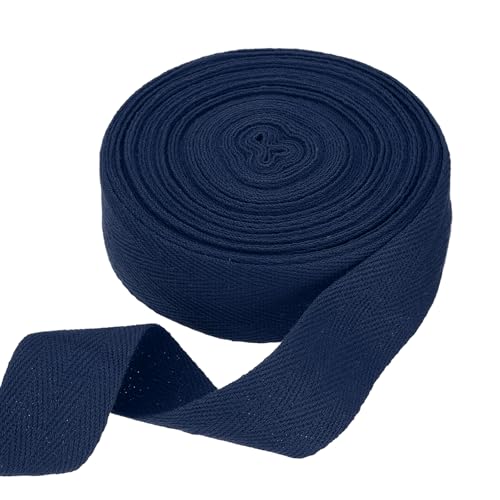 sourcing map Baumwoll-Twillband, 4,5 cm, 9,1 m, Fischgräten-Gurtband, Rolle, Schrägband, für Bastelarbeiten, Nähen, Geschenkverpackungen, Marineblau sourcing map Baumwoll-Twillband, 4,5 cm, 9,1 m, Fischgräten-Gurtband, Rolle, Schrägband, für Bastelarbeiten, Nähen, Geschenkverpackungen, Marineblau von sourcing map