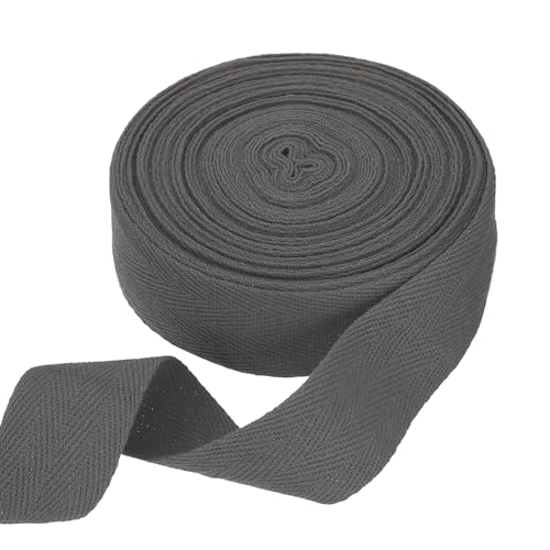 sourcing map Baumwoll-Twillband, 4,5 cm, 9,1 m, Fischgräten-Gurtband, Rolle, Schrägband für Bastelarbeiten, Nähen, Geschenkverpackungen, Dunkelgrau sourcing map Baumwoll-Twillband, 4,5 cm, 9,1 m, Fischgräten-Gurtband, Rolle, Schrägband für Bastelarbeiten, Nähen, Geschenkverpackungen, Dunkelgrau von sourcing map