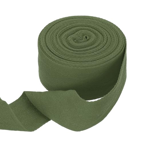 sourcing map Baumwoll-Twillband, 5,1 cm, 9,1 m, Fischgräten-Gurtband, Rolle, Schrägband für Bastelarbeiten, Nähen, Geschenkverpackungen, Armeegrün sourcing map Baumwoll-Twillband, 5,1 cm, 9,1 m, Fischgräten-Gurtband, Rolle, Schrägband für Bastelarbeiten, Nähen, Geschenkverpackungen, Armeegrün von sourcing map