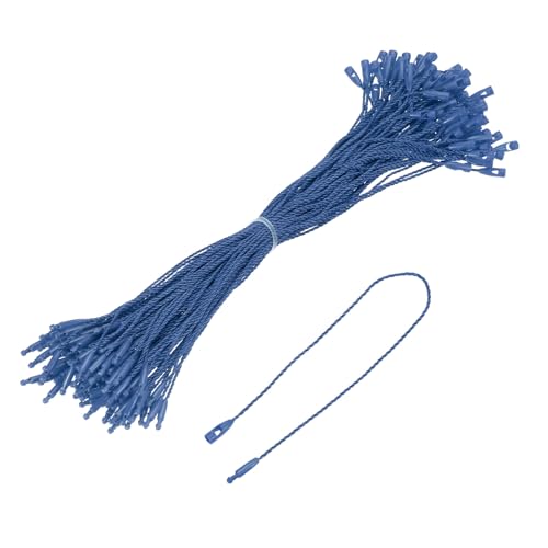sourcing map Baumwollschnur, Schnappverschluss-Nadeln, Schlaufen, Preisschild, Kunststoff, Bänder, Blau, 20 cm, 100 Stück von sourcing map