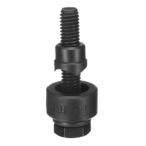 sourcing map Blechstanzer, 10 mm, Lagerstahl, präzises Schneiden, manuelles Ausklopf-Set mit externem Sechskantschaft für Metall, Stahlplatte, Spüle, Edelstahl, Schwarz von sourcing map