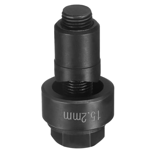 sourcing map Blechstanzer, 15,2 mm, Lagerstahl, präzises Schneiden, manuelles Ausklopf-Set mit externem Sechskantschaft für Metall, Stahlplatte, Spüle, Edelstahl, Schwarz von sourcing map