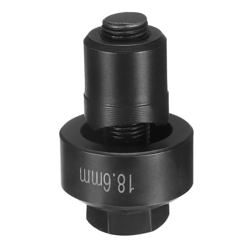sourcing map Blechstanzer, 18,6 mm, Lagerstahl, präzises Schneiden, manuelles Ausklopf-Set mit externem Sechskantschaft für Metall, Stahlplatte, Spüle, Edelstahl, Schwarz von sourcing map