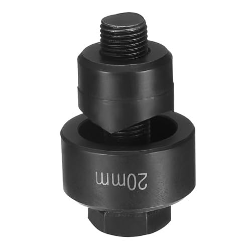 sourcing map Blechstanzer, 20 mm, Lagerstahl, präzises Schneiden, manuelles Knockout-Set mit externem Sechskantschaft für Metall, Stahlplatte, Spüle, Edelstahl, Schwarz von sourcing map