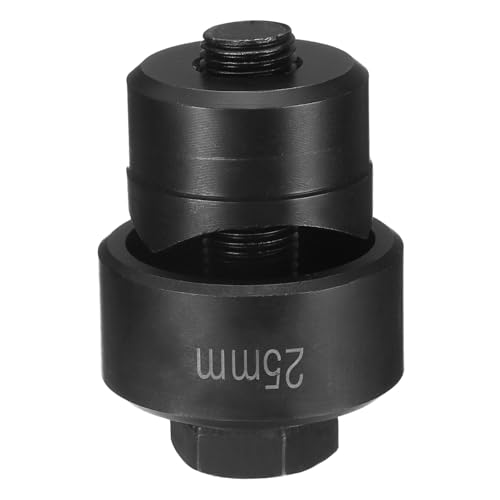 sourcing map Blechstanzer, 25 mm, Lagerstahl, präzises Schneiden, manuelles Knockout-Set mit externem Sechskantschaft für Metall, Stahlplatte, Spüle, Edelstahl, Schwarz von sourcing map