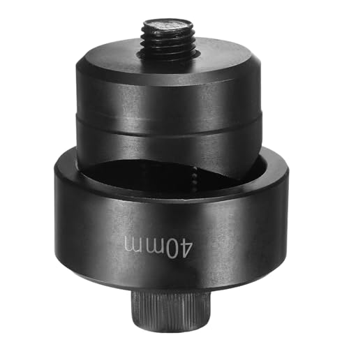sourcing map Blechstanzer, 40 mm, Lagerstahl, präzises Schneiden, manuelles Ausklopf-Set für Metallplatte, Spüle, Edelstahl, Schwarz von sourcing map
