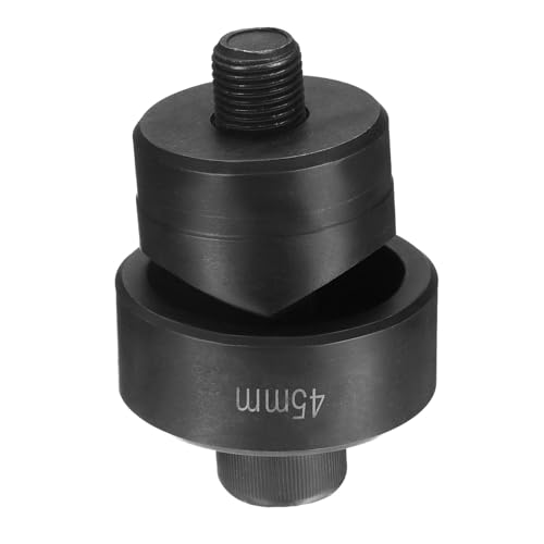 sourcing map Blechstanzer, 45 mm, Lagerstahl, präzises Schneiden, manuelles Ausklopfen, Set für Metall, Stahlplatte, Spüle, Edelstahl, Schwarz von sourcing map