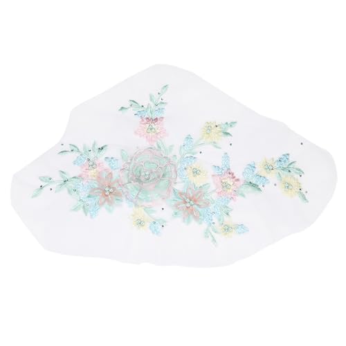 sourcing map Blumenstoff mit Perlen, Spitzenapplikation, 3D-Aufnäher zum Aufnähen, bestickter Perlenspitzen-Aufnäher mit Pailletten für DIY, Nähen, Kleidung, Hochzeitskleid, Dekoration (rechts sourcing map Blumenstoff mit Perlen, Spitzenapplikation, 3D-Aufnäher zum Aufnähen, bestickter Perlenspitzen-Aufnäher mit Pailletten für DIY, Nähen, Kleidung, Hochzeitskleid, Dekoration (rechts von sourcing map