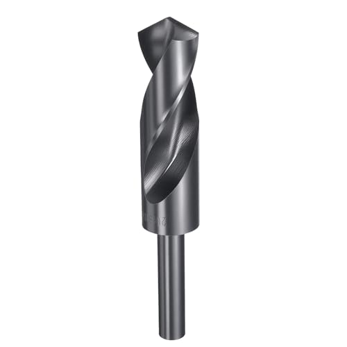 sourcing map Bohrer, 26,5 mm, reduzierter Schaft, rund, 4341, Hochgeschwindigkeitsstahl, Nitrieren, schwarz, 118°-Standardspitze für Kunststoff, Holz, Kupfer, Aluminium, Eisen, mittelweiches Metall sourcing map Bohrer, 26,5 mm, reduzierter Schaft, rund, 4341, Hochgeschwindigkeitsstahl, Nitrieren, schwarz, 118°-Standardspitze für Kunststoff, Holz, Kupfer, Aluminium, Eisen, mittelweiches Metall von sourcing map