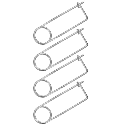 sourcing map Broschenförmige Sicherheitsnadeln, 0,6 x 10,9 cm, verzinkter Karbonstahl, Schnellverschluss, Federdrahtstift für Bauernhof, Rasen, Gartenanhänger, 4 Stück von sourcing map