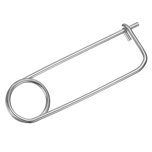 sourcing map Broschenförmige Sicherheitsnadeln, 0,6 x 14,9 cm, verzinkter Karbonstahl, Schnellverschluss, Federdrahtstift für Bauernhof, Rasen, Gartenanhängerkupplung von sourcing map