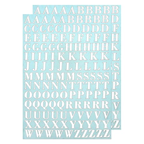 sourcing map Buchstaben Harz Aufkleber 2 Blätter Mini Alphabet Aufkleber Glitzer Legierung Großschrift Selbstklebend für Harz Scrapbooking Handwerk Silber 9mm Hohe von sourcing map